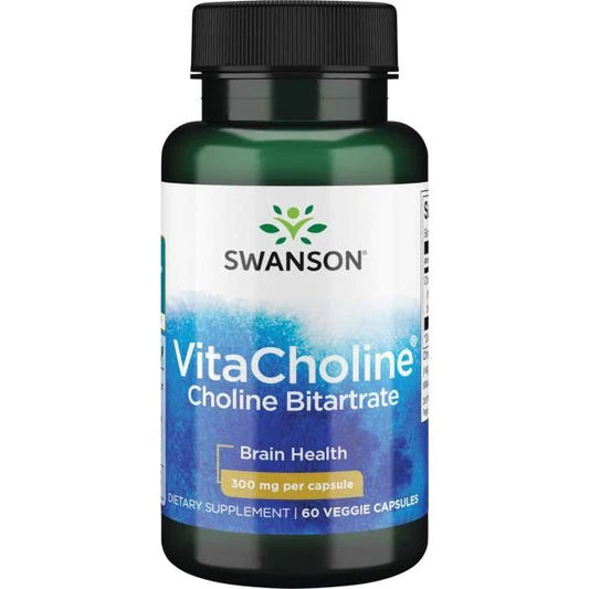VitaCholine Choline Bitartrate, 300mg - 60 vcaps
