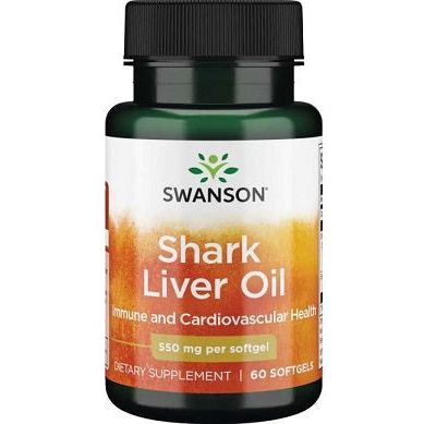 Shark Liver Oil, 550mg - 60 softgels