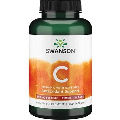 Vitamin C with Rose Hips - Timed-Release, 500mg - 250 tablets