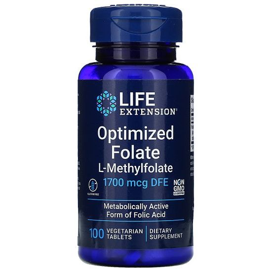 Optimized Folate, 1700mcg - 100 vegetarian tabs