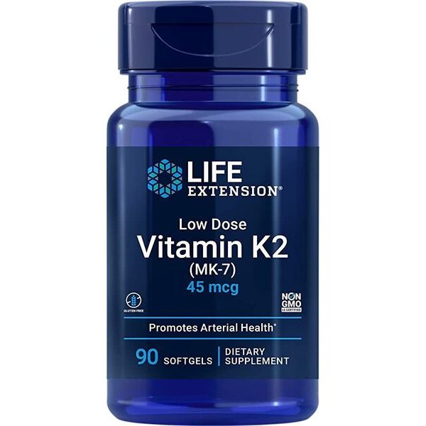 Low Dose Vitamin K2 (MK-7), 45mcg - 90 softgels