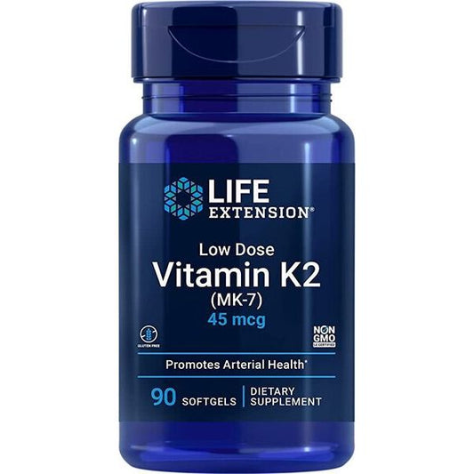 Low Dose Vitamin K2 (MK-7), 45mcg - 90 softgels