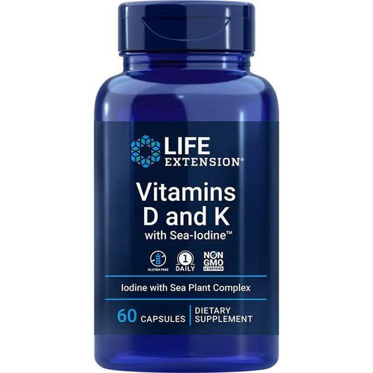Vitamins D and K with Sea-Iodine - 60 caps