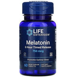 Melatonin 6 Hour Timed Release, 750mcg - 60 vegetarian tabs