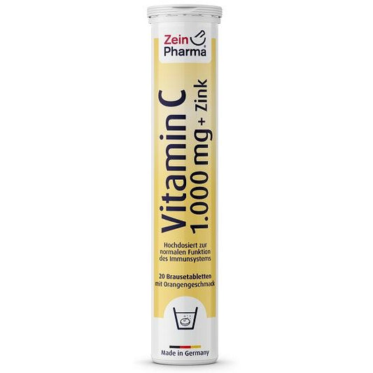 Vitamin C + Zinc, Orange - 20 effervescent tabs