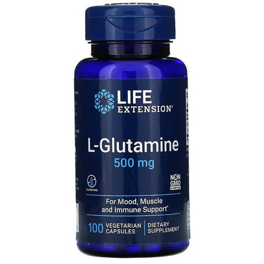 L-Glutamine, 500mg - 100 vcaps