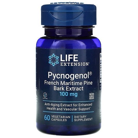 Pycnogenol French Maritime Pine Bark Extract, 100mg - 60 vcaps