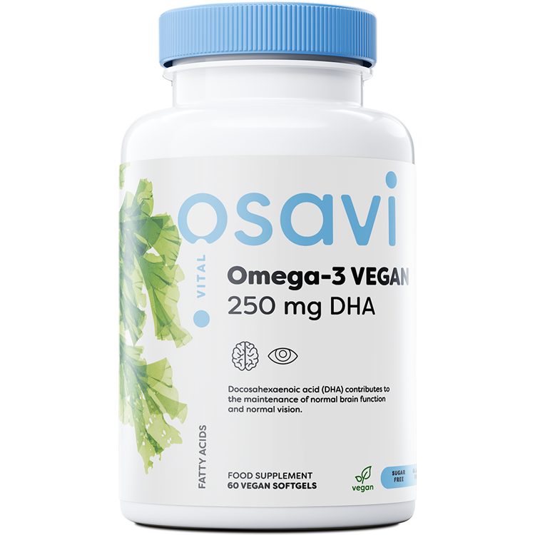 Omega-3 Vegan, 250mg DHA - 60 vegan softgels