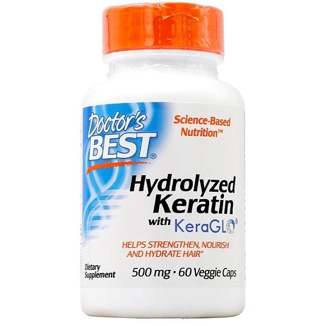 Hydrolyzed Keratin, 500mg - 60 vcaps