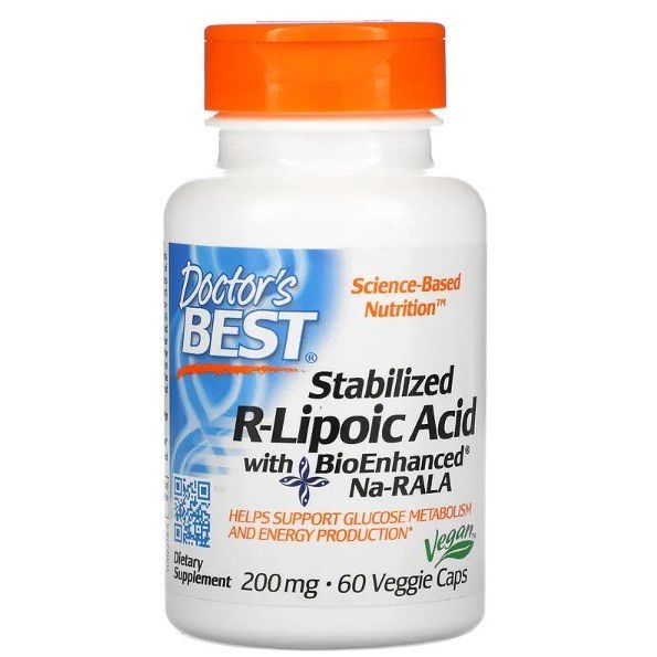 Stabilized R-Lipoic Acid with Na-RALA, 200mg - 60 vcaps