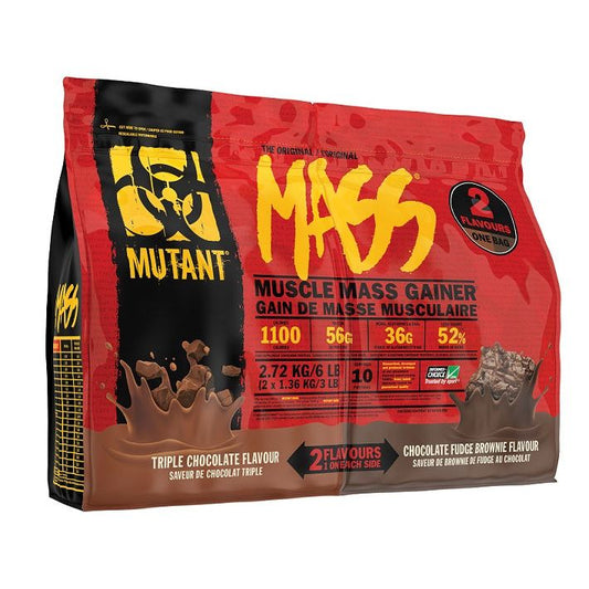Mutant Mass 2 Flavours, Triple Chocolate & Chocolate Fudge Brownie - 2720 grams