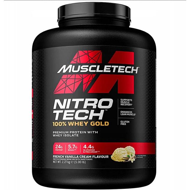 Nitro-Tech 100% Whey Gold, French Vanilla Cream - 2270 grams