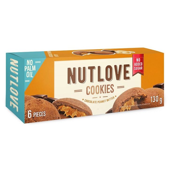 Nutlove Cookies, Chocolate Peanut Butter - 6 cookies