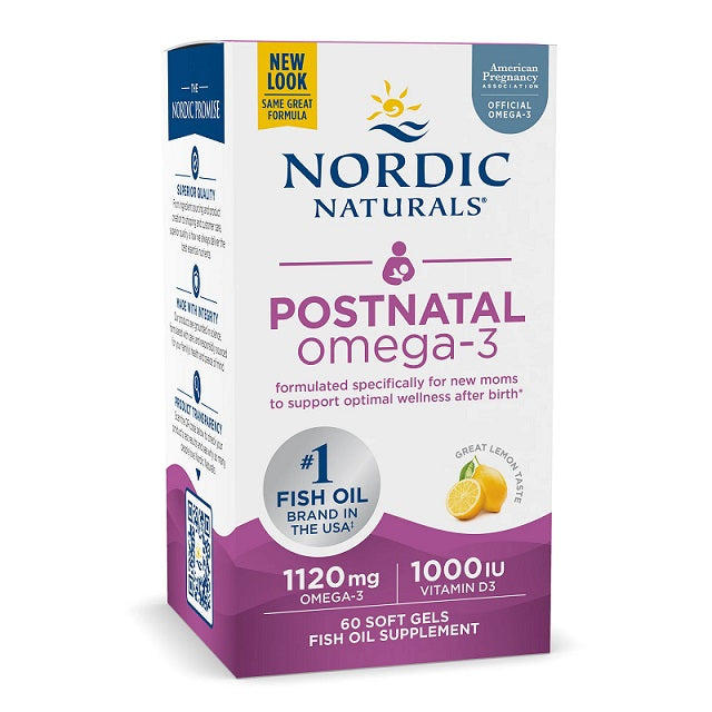 Postnatal Omega-3, 1120mg Lemon (EAN 768990017582) - 60 softgels