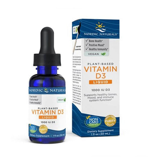 Plant-Based Vitamin D3 Liquid, 1000 IU Apple - 30 ml.