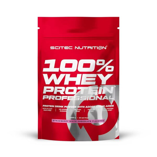 100% Whey Protein Professional, Strawberry White Chocolate - 1000 grams