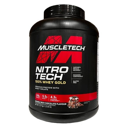 Nitro-Tech 100% Whey Gold, Double Rich Chocolate - 2270 grams