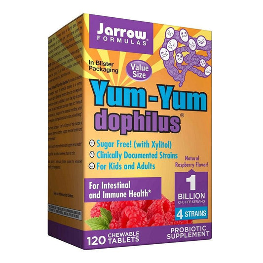 Yum-Yum Dophilus, 1 Billion CFU (Raspberry) - 120 chewable tabs