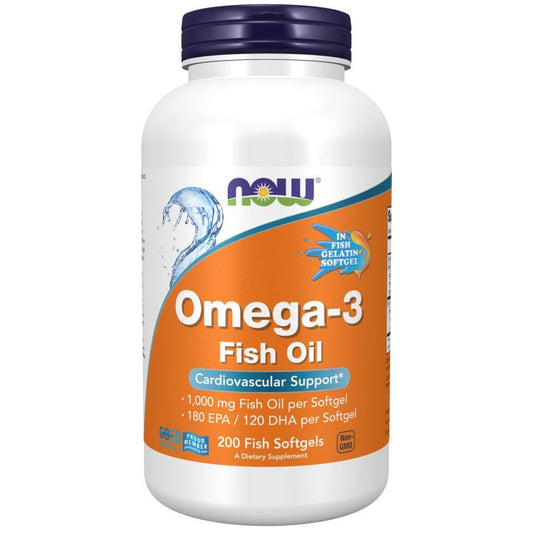 Omega-3 Fish Oil, Molecularly Distilled - 200 fish softgels