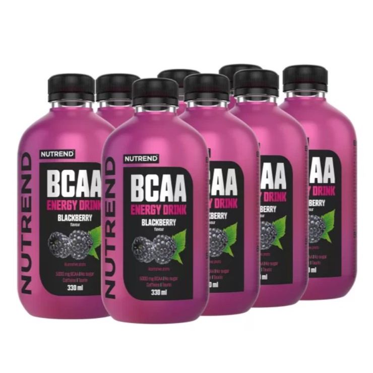 BCAA Energy Drink, Blackberry - 8 x 330 ml.
