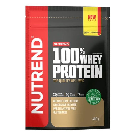 100% Whey Protein, Banana + Strawberry - 400 grams
