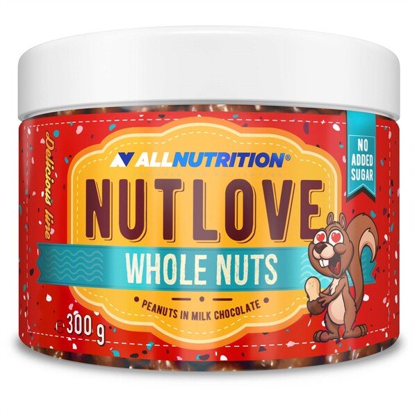 Nutlove Whole Nuts, Peanuts in Milk Chocolate - 300 grams