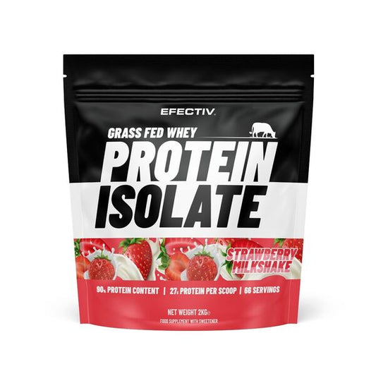 Grass Fed Whey Protein Isolate, Strawberry Milkshake - 2000 grams