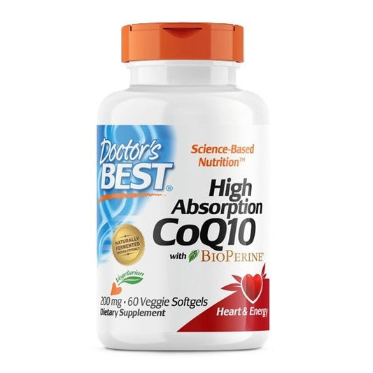 High Absorption CoQ10 with BioPerine, 200mg - 60 veggie softgels