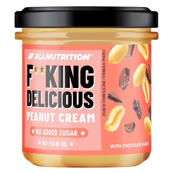 Fitking Delicious Peanut Cream, with Chocolate Flakes - 350 grams