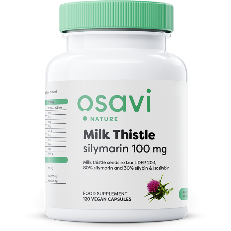 Milk Thistle, Silymarin 100mg - 120 vegan caps