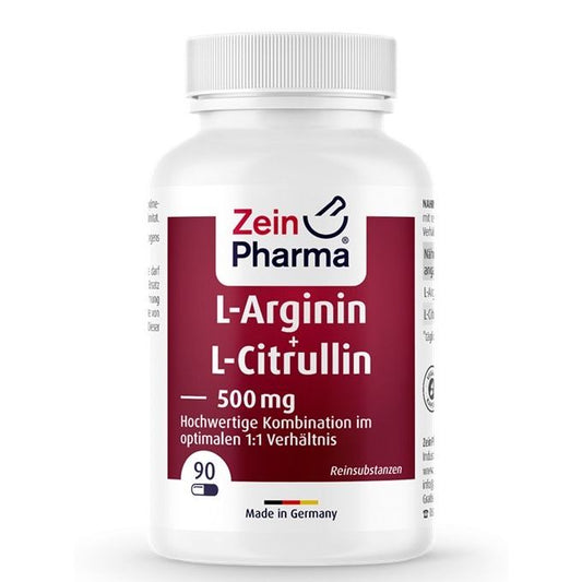 L-Arginine + L-Citrulline, 500mg - 90 caps