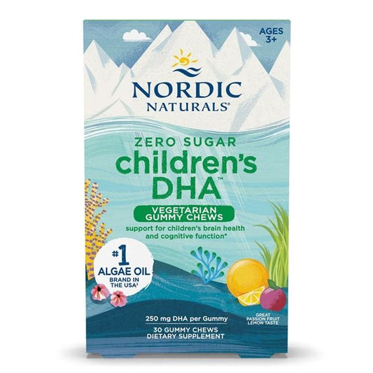 Children's DHA Vegetarian Gummy Chews, 250mg Passion Fruit Lemon - 30 gummies