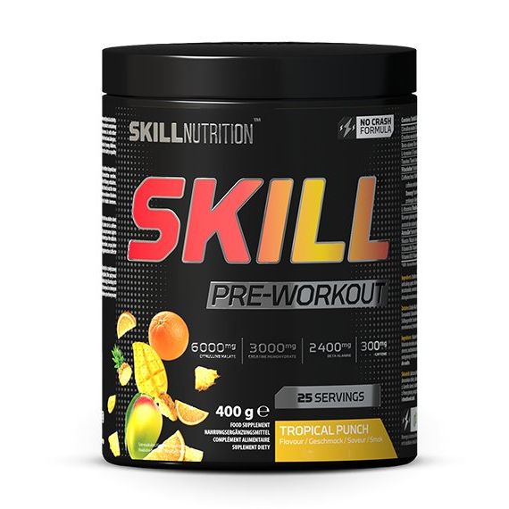 Skill Pre-Workout, Tropical Punch - 400 grams