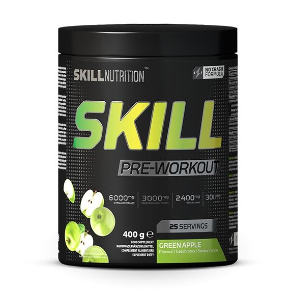 Skill Pre-Workout, Green Apple - 400 grams