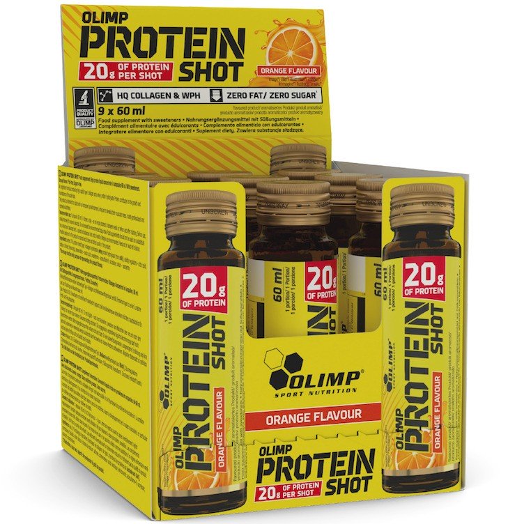 Protein Shot, Orange - 9 x 60 ml.