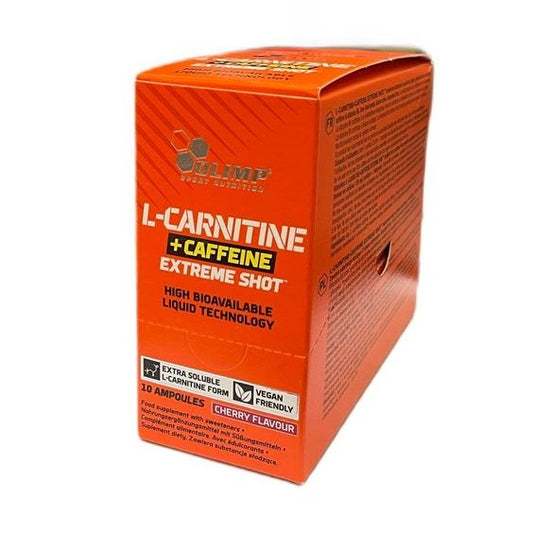L-Carnitine + Caffeine Extreme Shot, Cherry - 10 x 25 ml.