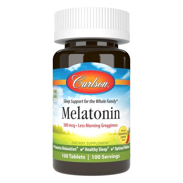 Melatonin, Natural Strawberry Lemon - 100 tablets