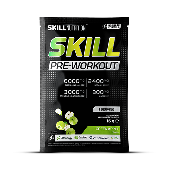 Skill Pre-Workout, Green Apple - 16 grams (1 serving)