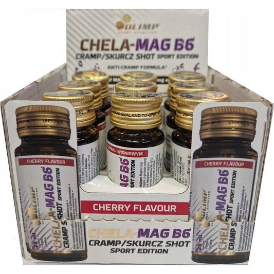 Chela-Mag B6 Cramp Shot, Cherry - 9 x 25 ml.