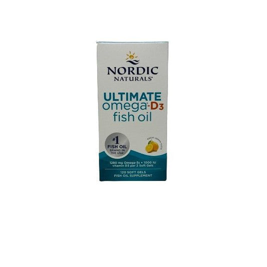 Ultimate Omega-D3 Fish Oil, 1280mg Lemon - 120 softgels