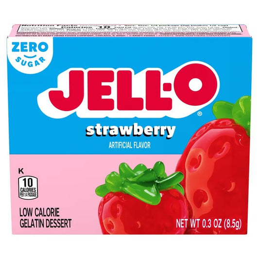 Gelatin Dessert Sugar Free, Strawberry - 8.5 grams