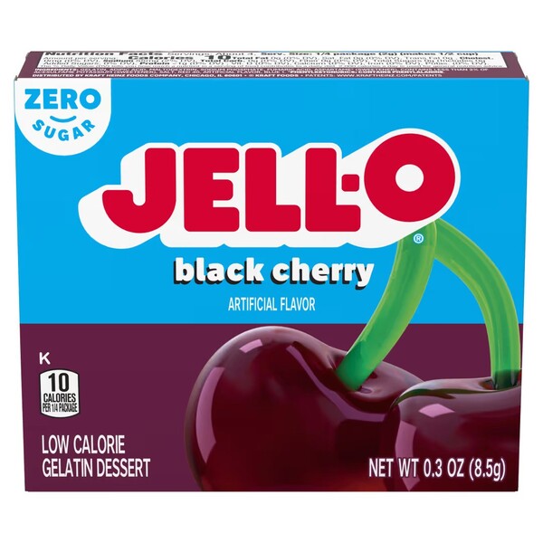 Gelatin Dessert Sugar Free, Black Cherry - 8.5 grams