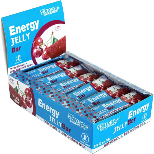 Joe Weider Victory Endurance Energy Jelly Bar, Cherry - 24 x 32g