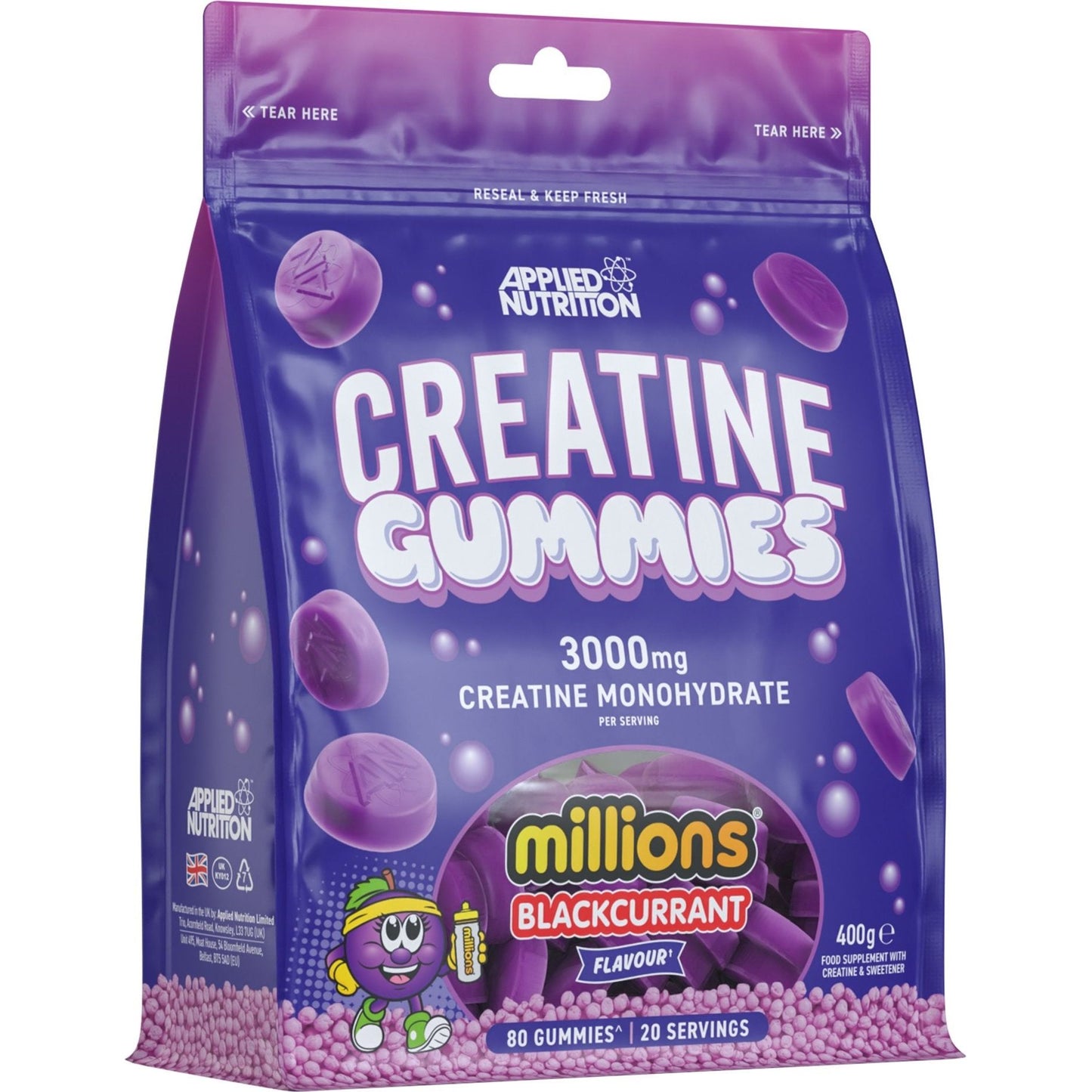 Creatine Gummies, Millions Blackcurrant - 80 gummies