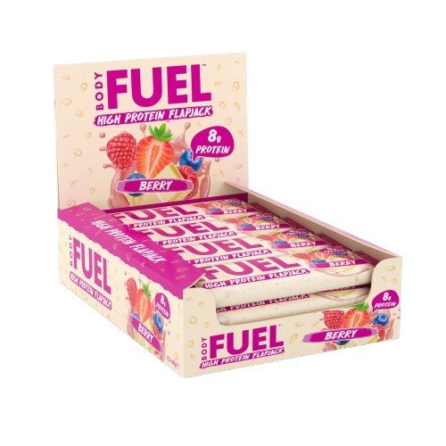 Bodyfuel Flapjack, Berry - 12 x 40g