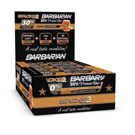 Barbarian 30% Protein Bar, Chocolate Toffee - 12 x 45g