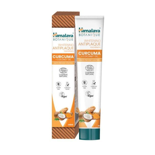 Whitening Antiplaque Toothpaste Curcuma + Coconut Oil, Mint - 75ml.