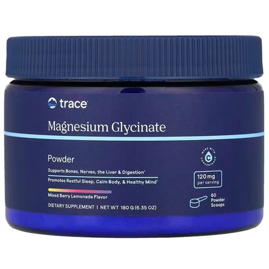 Magnesium Glycinate Powder, Mixed Berry Lemonade - 180 grams