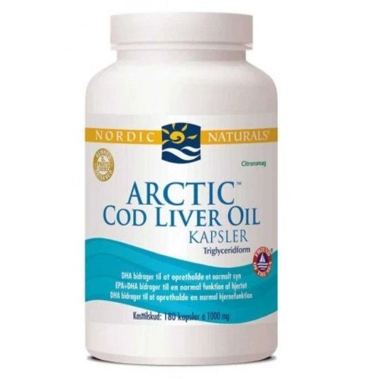 (Danish Label) Arctic Cod Liver Oil Caps, 750mg Lemon - 180 softgels