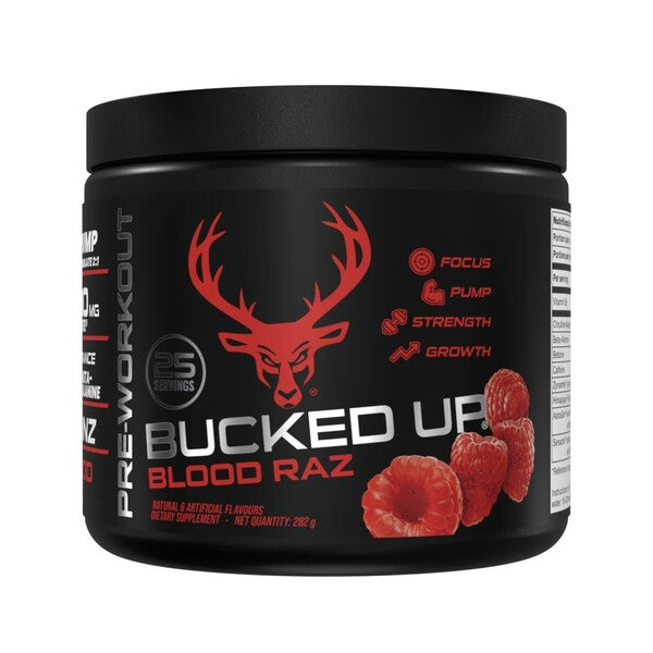 Bucked Up Pre-Workout, Blood Raz - 282 grams